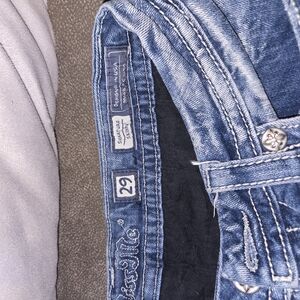 Miss Me Embroidered Blue Jeans